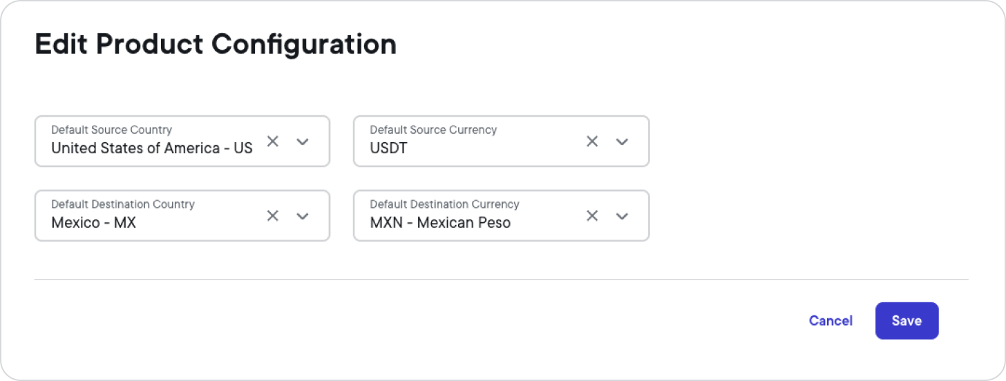Product configuration edit